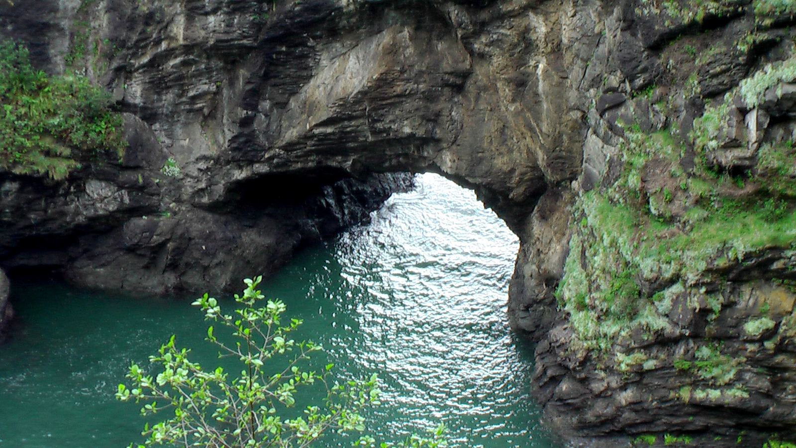 Sea arches and rocks at Natural Bridges Cove on the Samuel H. Boardman State Scenic Corridor